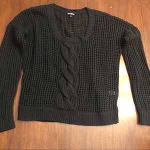 Black knit sweater